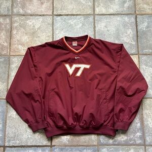Vintage 90s Y2k Nike Virginia Tech Hokies Center Swoosh Medium M Windbreaker